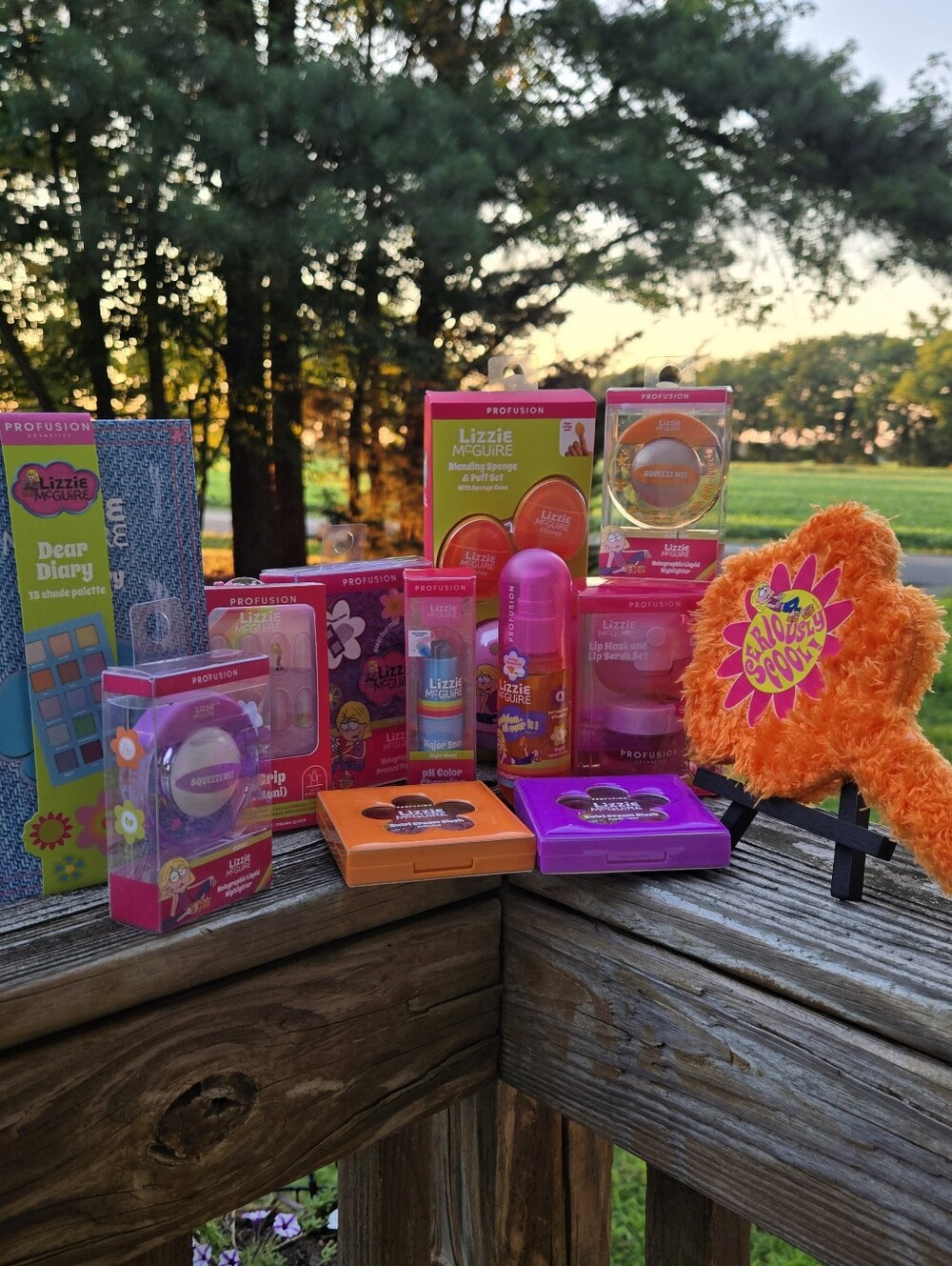 12pc Lizzie McGuire Profusion Cosmetics Pink and Orange Makeup & Tool Set